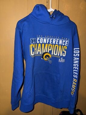 Fanatics NFL Football Los Angeles Rams NFC Conference Champions Hoodie Men’s MD.